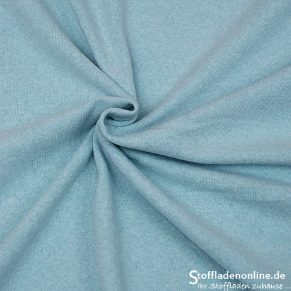 Reststück 73cm | Stretch Strick "Gillo" Eisblau - Hilco