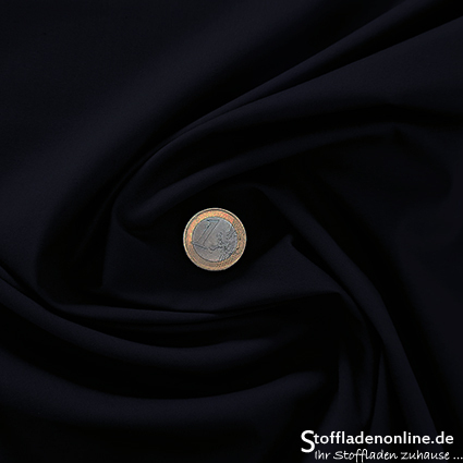 Reststück 185cm | Stretch Popeline Dunkelblau