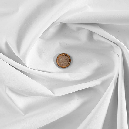 Reststück 113cm | Stretch Popeline Weiß