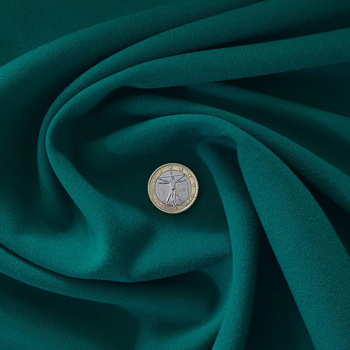 Stretch Kreppstoff Türkisgrun - Toptex