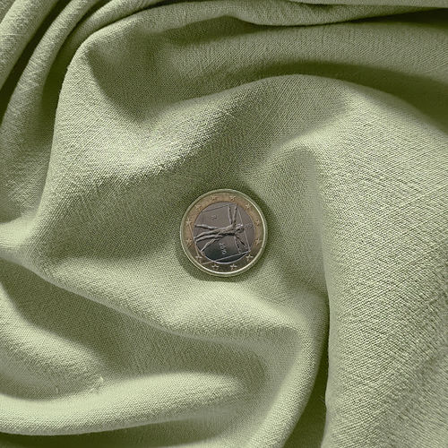 Struktur-Baumwolle Gewebt Blaßgrün "Franky" Hilco