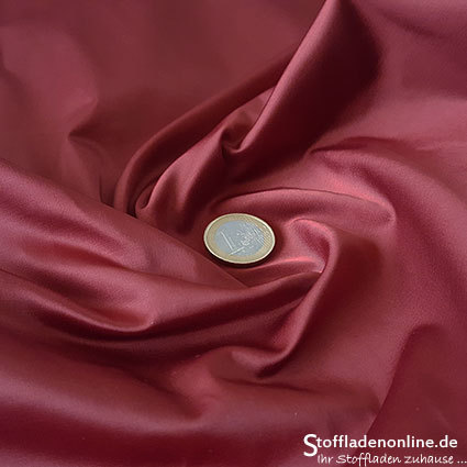 Reststück 230cm | Stretch Satinstoff Dunkelrot - Toptex
