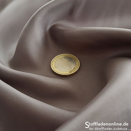 Reststück 150cm | Stretch Cupro Futterstoff Taupe